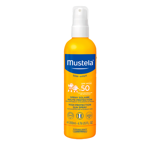 Mustela High Protection Sun Spray Αντηλιακό Σώματος & Προσώπου υψηλής προστασίας SPF50 200ml